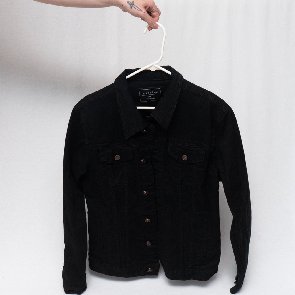 Black denim jacket